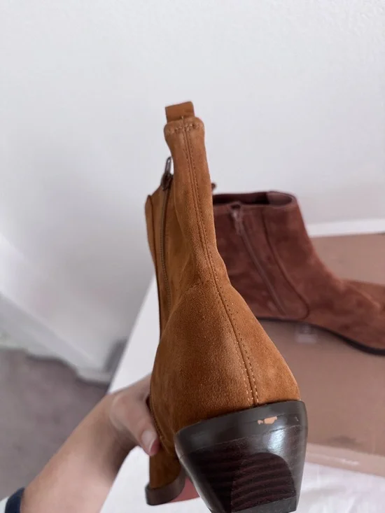 New Madewell The Idris Ankle Boot In Suede Size 9.5 - Picture 8 of 14